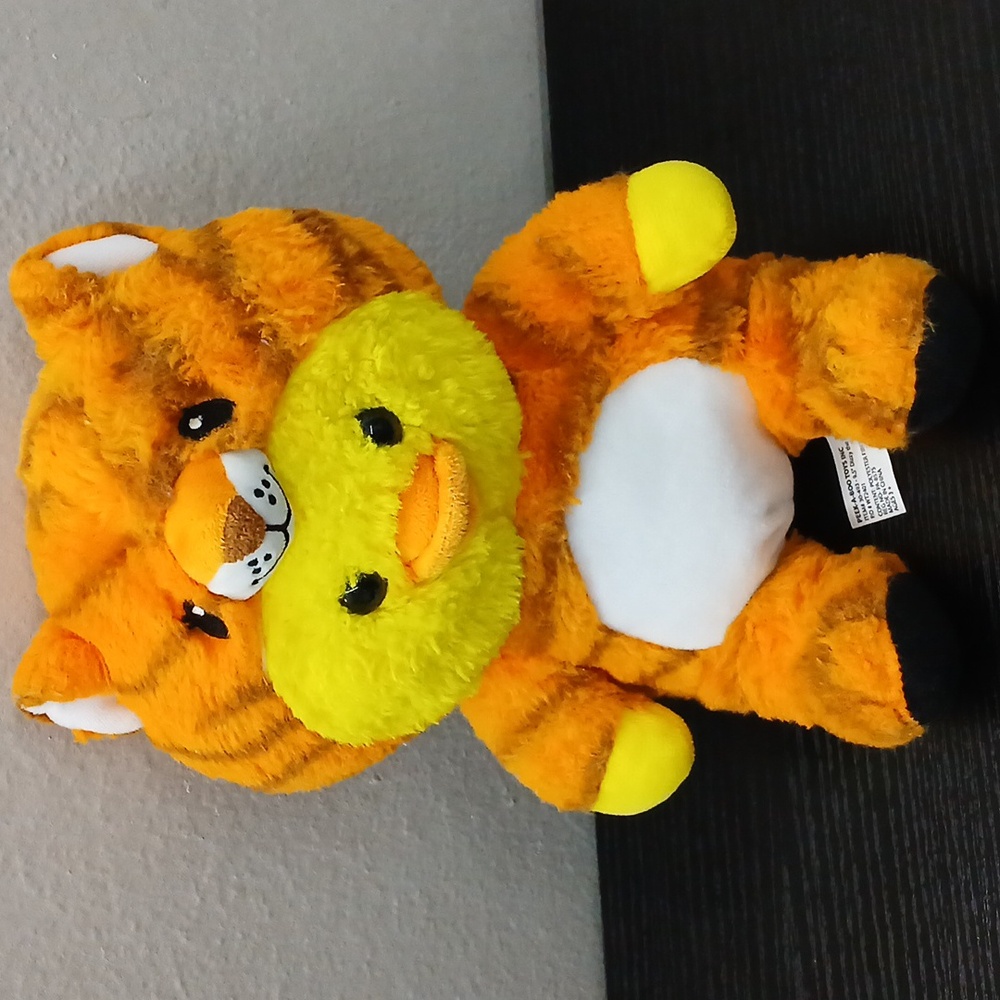 Orange and Yellow Stuffed Animal Plush Toy